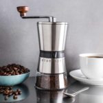 What are the features of a top of the range manual coffee grinder?